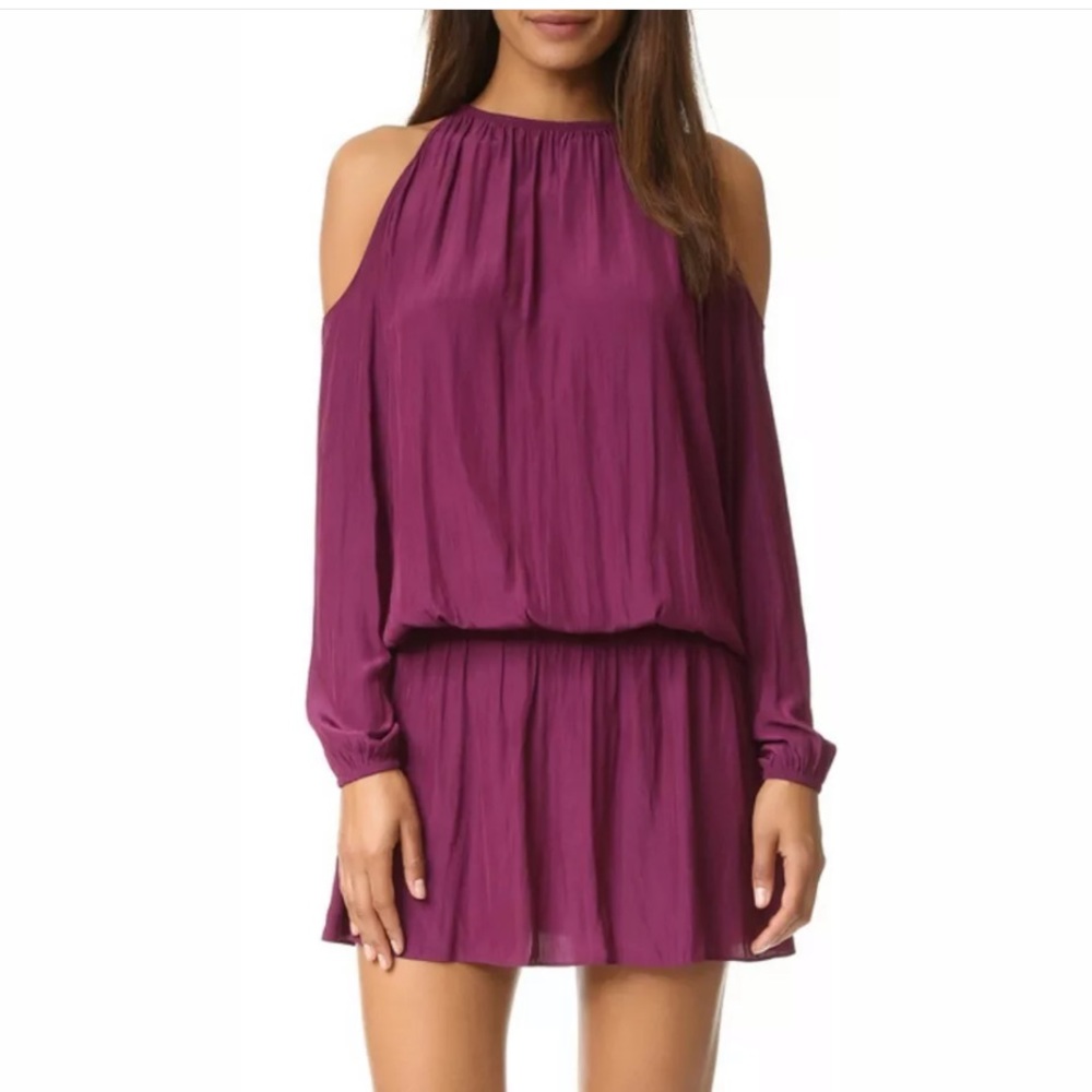 Ramy Brook Cold Shoulder Drop Waist Dress